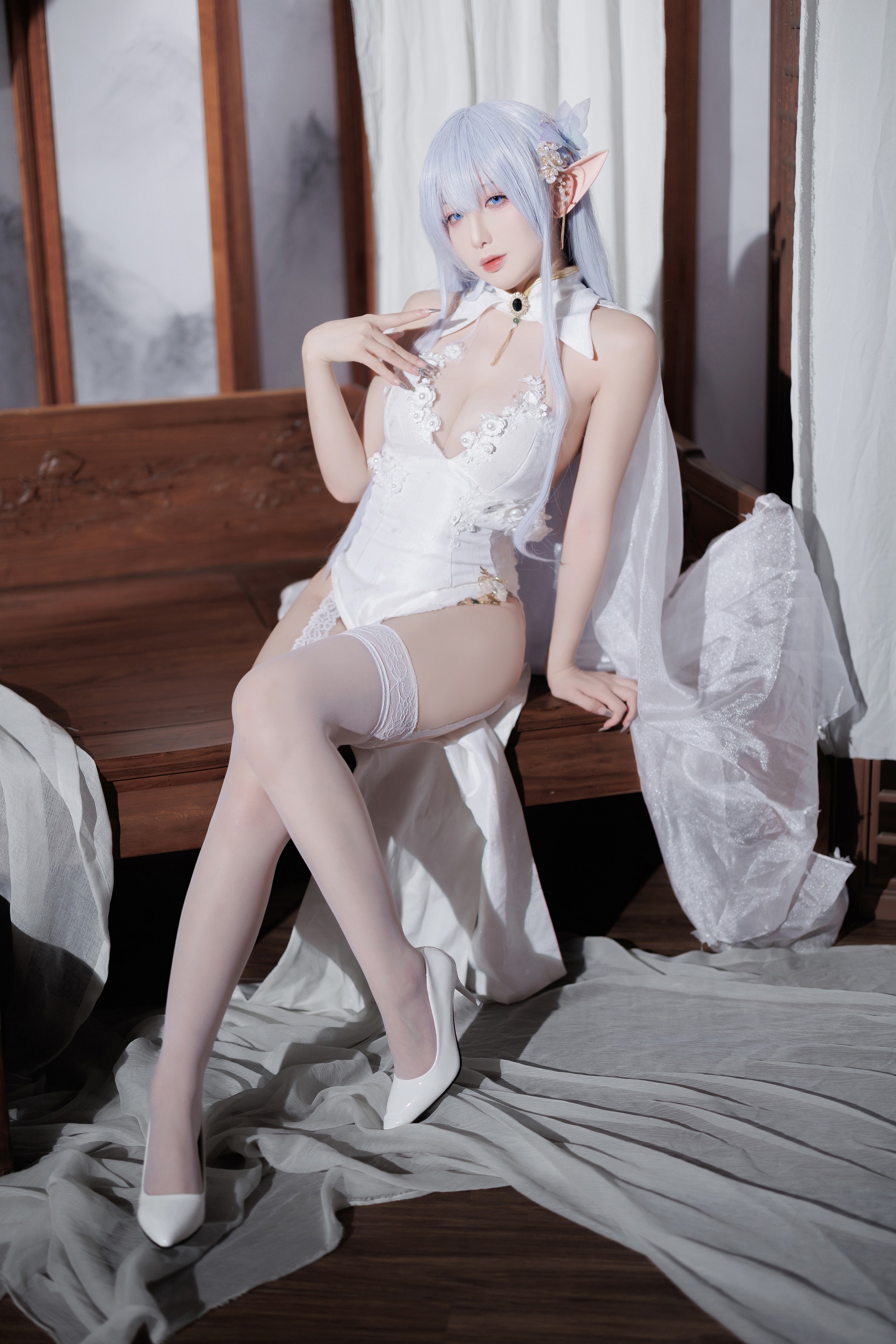图片[1]-封疆疆v – NO.046 阿尔比恩旗袍[40P]-XikXak